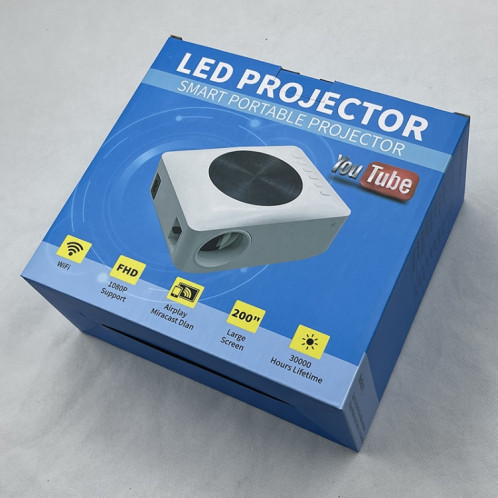 Mini projecteur intelligent LED LCD Y2 1280x720P 80ANSI, type de prise : prise AU SH1803337-08